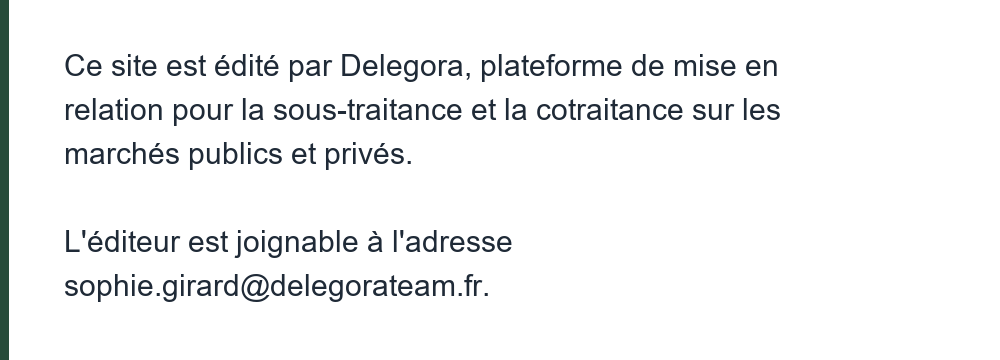 Informations légales de l'éditeur